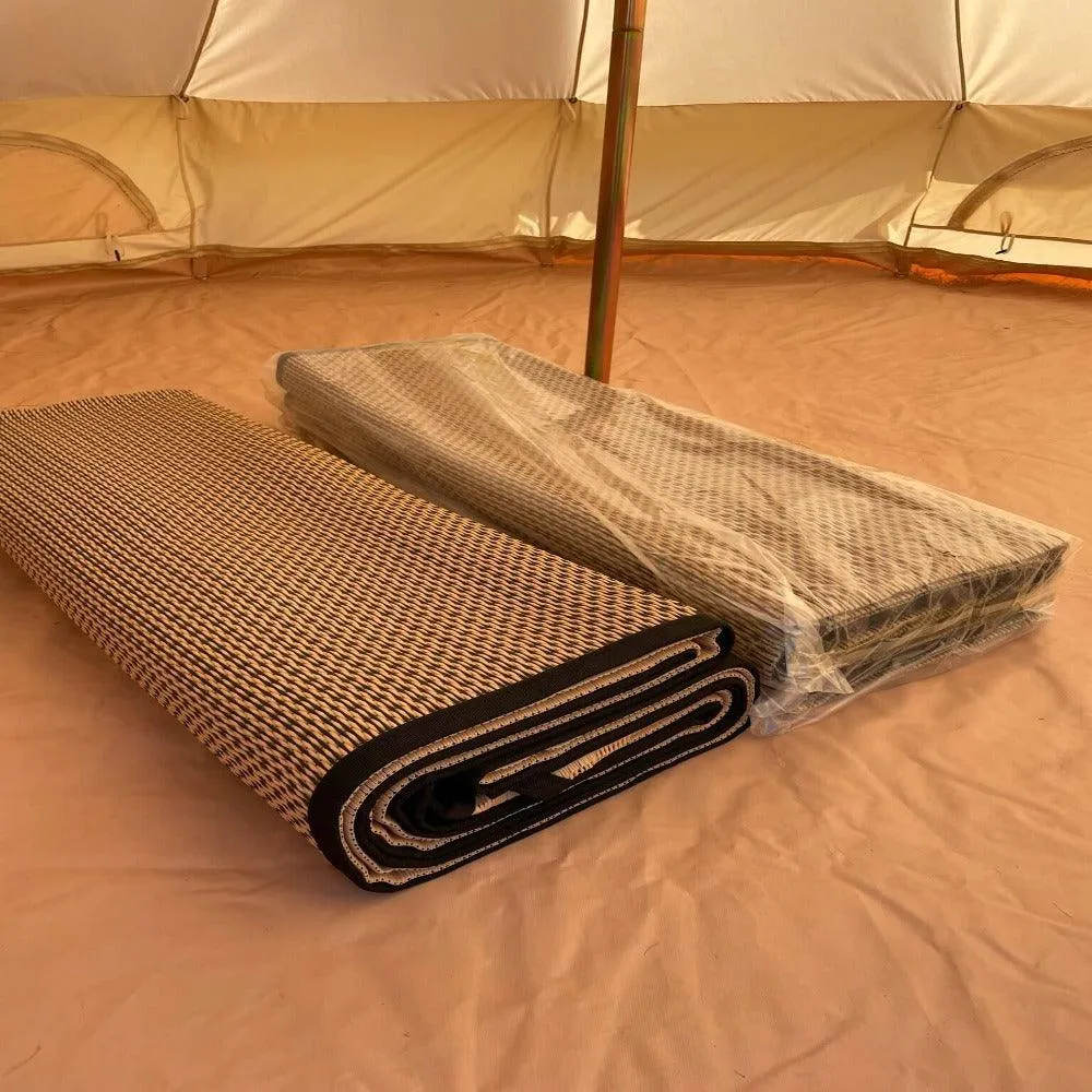 Poly Propylene Flooring Natural & Black - Fire Retardant