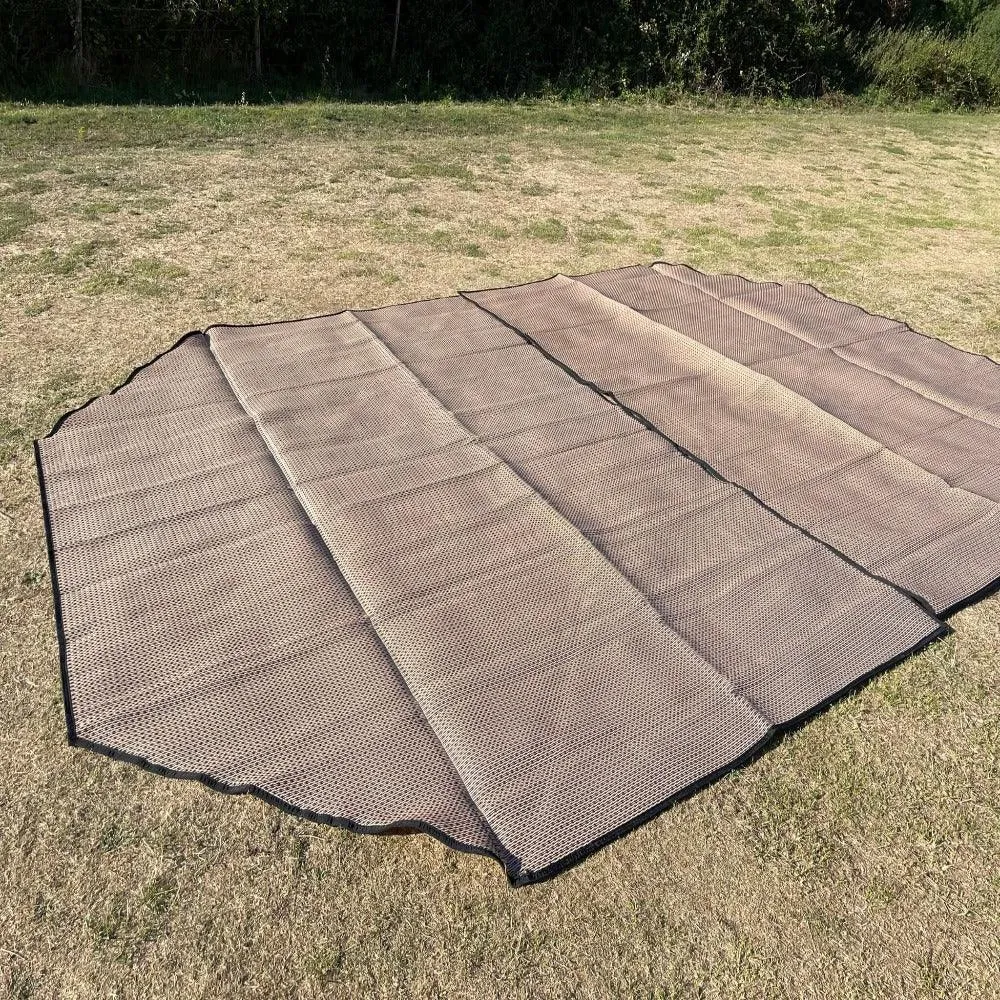 Poly Propylene Flooring Natural & Black - Fire Retardant
