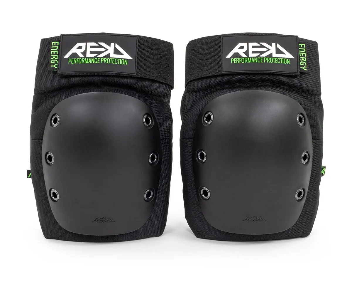REKD Energy Skateboard Skate Scooter BMX Ramp Knee Pads - Black