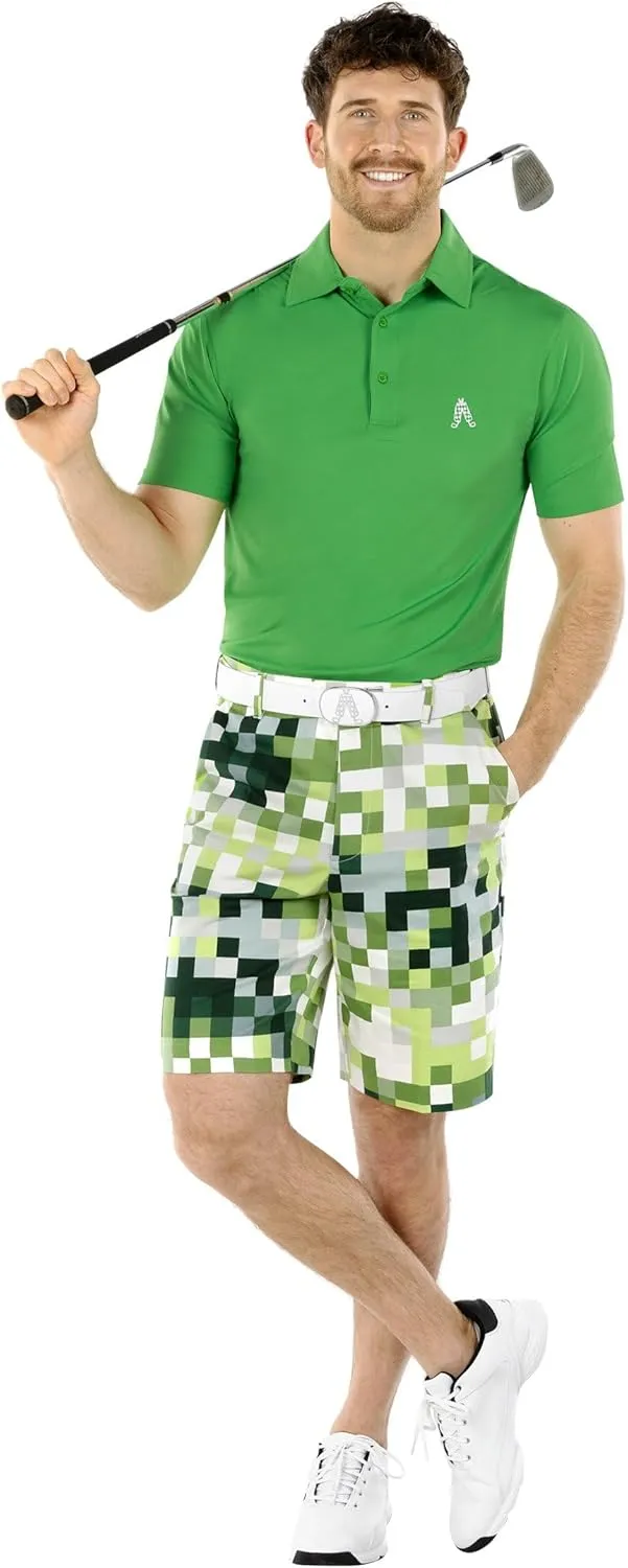 Royal & Awesome Mens Golf Shorts, Crazy Golf Shorts For Men, Plaid Shorts Men - Golf Tool Included