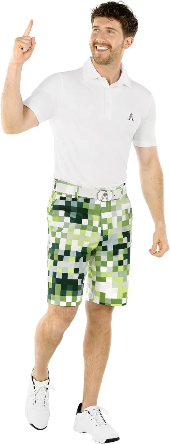 Royal & Awesome Mens Golf Shorts, Crazy Golf Shorts For Men, Plaid Shorts Men - Golf Tool Included