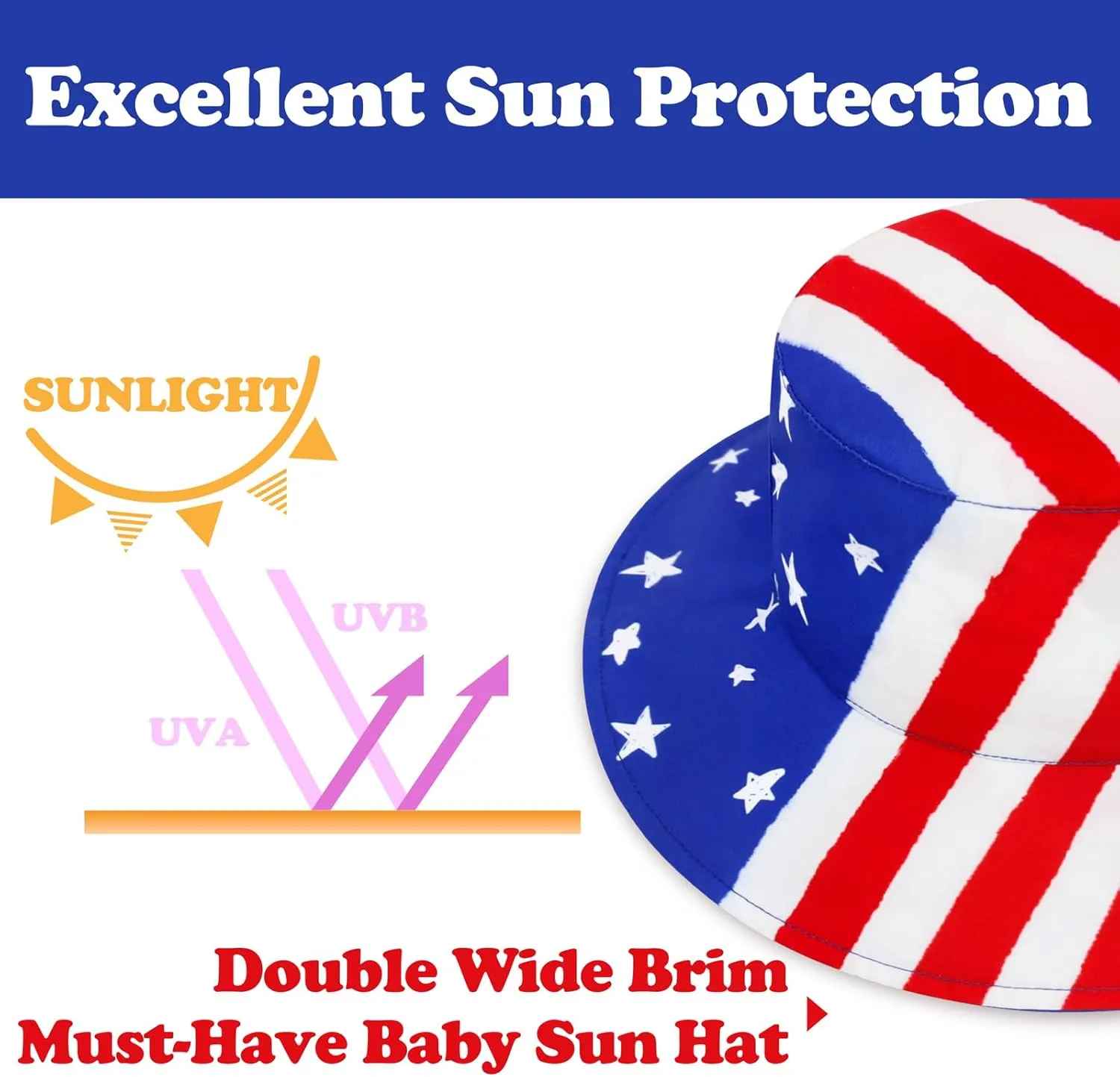 Sarfel Baby Sun Hat Summer Baby Boy Hats UPF 50  Sun Protection Toddler Hat Bucket for Baby Girl Adjustable Kid Cap