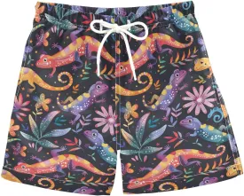 senya Boys Swim Trunks, Football Tile Beach Board Shorts Swim Shorts