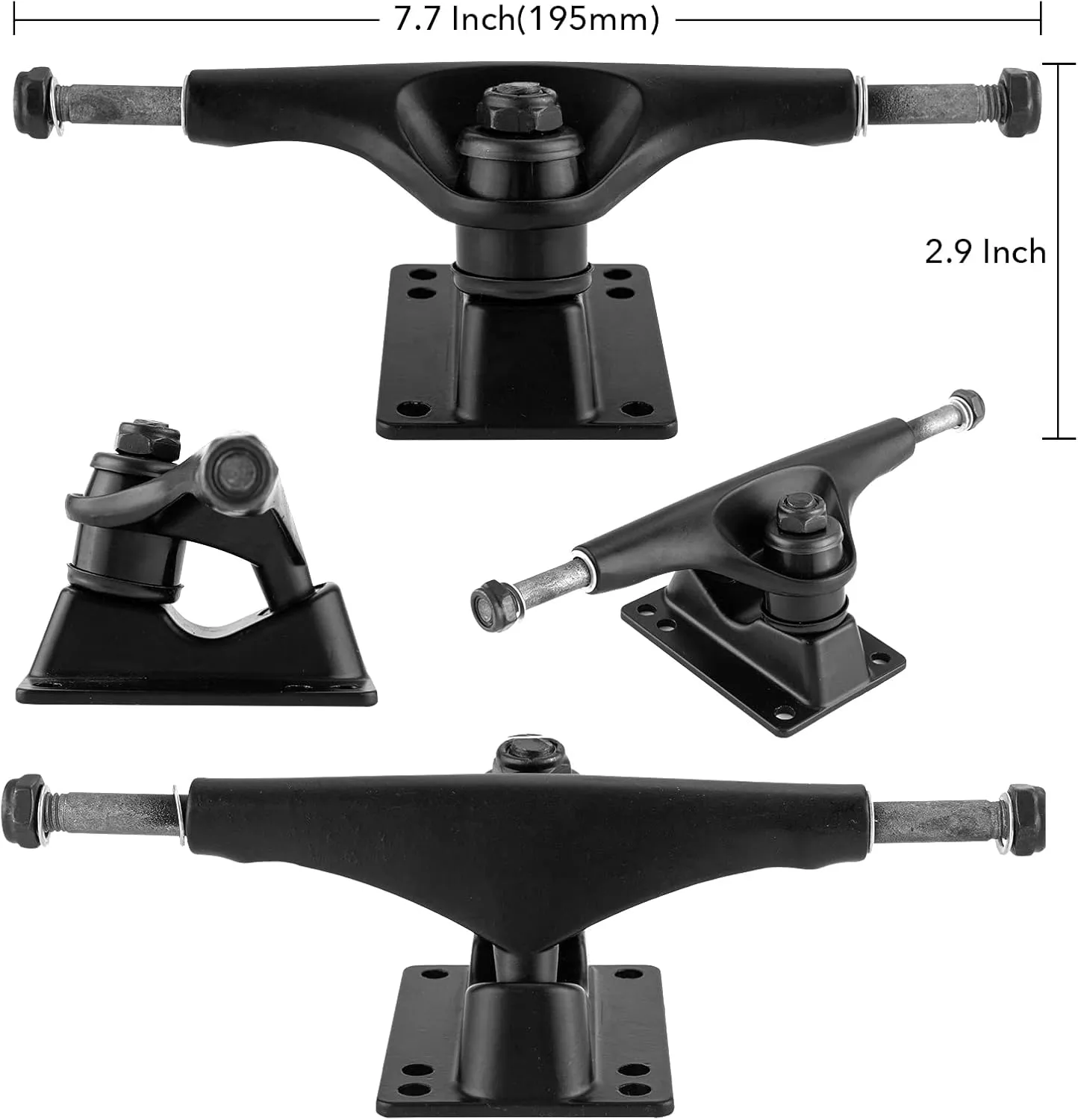 Skateboard Truck,Skateboard Wheels 52mm Suitable for Skateboarders,Fits 7.5-8" DeckSkateboard Bearings,Skateboard Pads,Durable Skateboard Hardware Combo Starter Kit