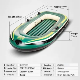TEmkin Adult Inflatable Fishing Boat, Children's Inflatable Boat with Paddles, Inflatable Raft for Fishing, Inflatable Kayak