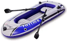 TEmkin Inflatable Boat Canoe, Raft Inflatable Kayak with Air Pump Rope Paddle, Rubber Dinghy for Adults and Kids, Portable Fishing Inflatable Boat