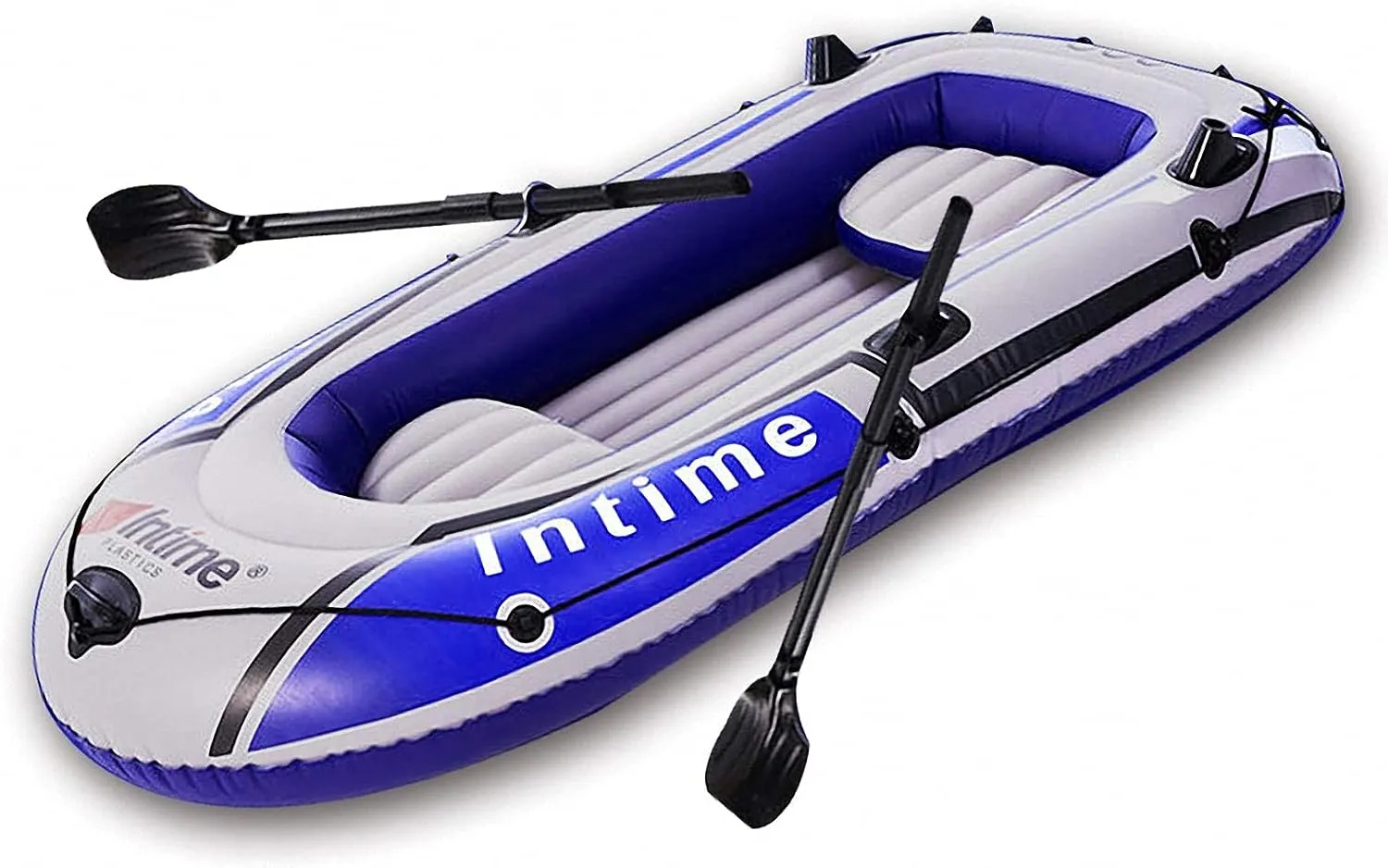 TEmkin Inflatable Boat Canoe, Raft Inflatable Kayak with Air Pump Rope Paddle, Rubber Dinghy for Adults and Kids, Portable Fishing Inflatable Boat