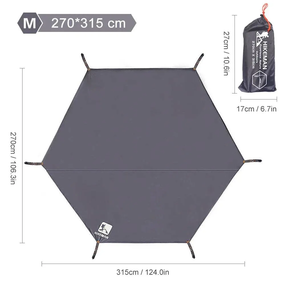 Thicken Picnic Mat Waterproof Camping Tarp Durable Beach Pad Octagonal Tent Mat Sun Canopy Ground Sheet for Hiking Travel Beach