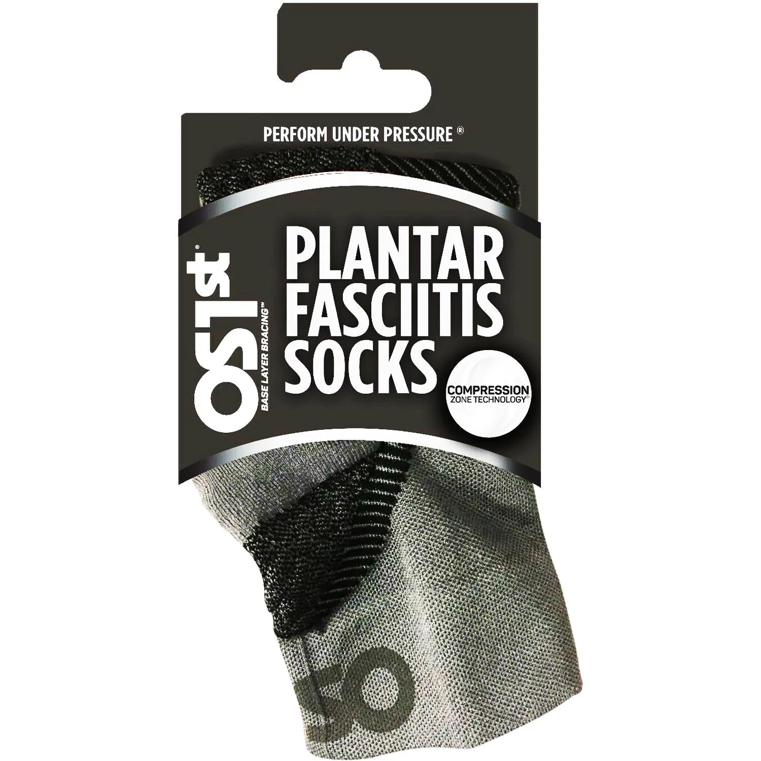 Unisex OS1st FS4 Quarter Plantar Fasciitis Socks Pair Black