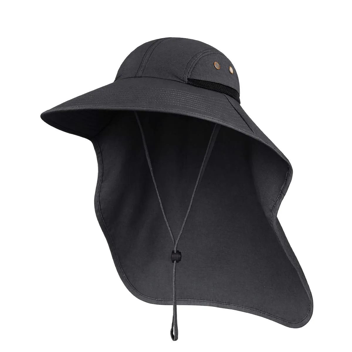 UV Protection Wide Brim Fishing Hat with Neck Flap