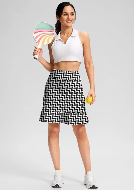 Viodia 20" Knee Length Skorts Skirts for Women with Pockets High Waisted Athletic Tennis Golf Skort for Casual Summer