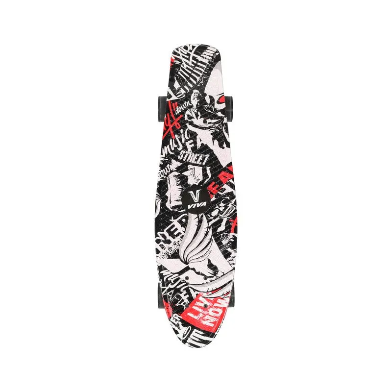VIVA Flash Skateboard Senior with Flash Colorful Lights on Wheels | 8 - 12 Years (PU Wheel)