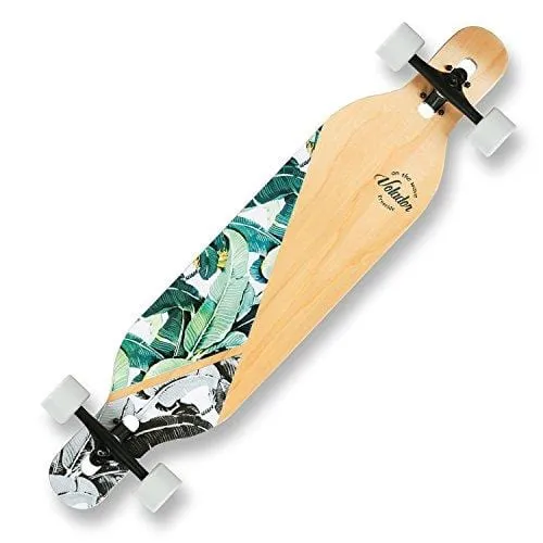VOLADOR 42inch Freeride Longboard Complete Cruiser (Drop Through Deck - Camber concave)(Banana Tree)