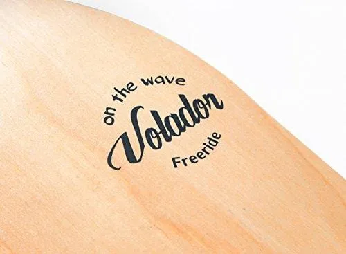 VOLADOR 42inch Freeride Longboard Complete Cruiser (Drop Through Deck - Camber concave)(Banana Tree)
