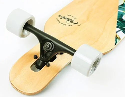 VOLADOR 42inch Freeride Longboard Complete Cruiser (Drop Through Deck - Camber concave)(Banana Tree)