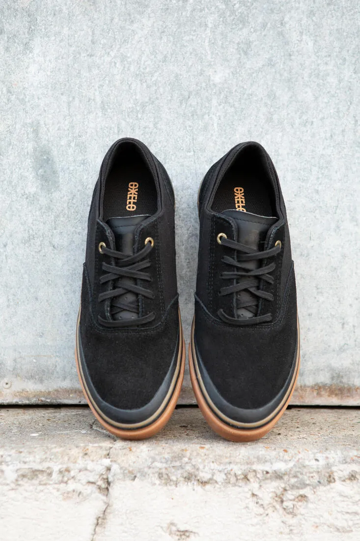Vulca 500 Adult Low-Top Skate Shoes - Black/Rubber Sole