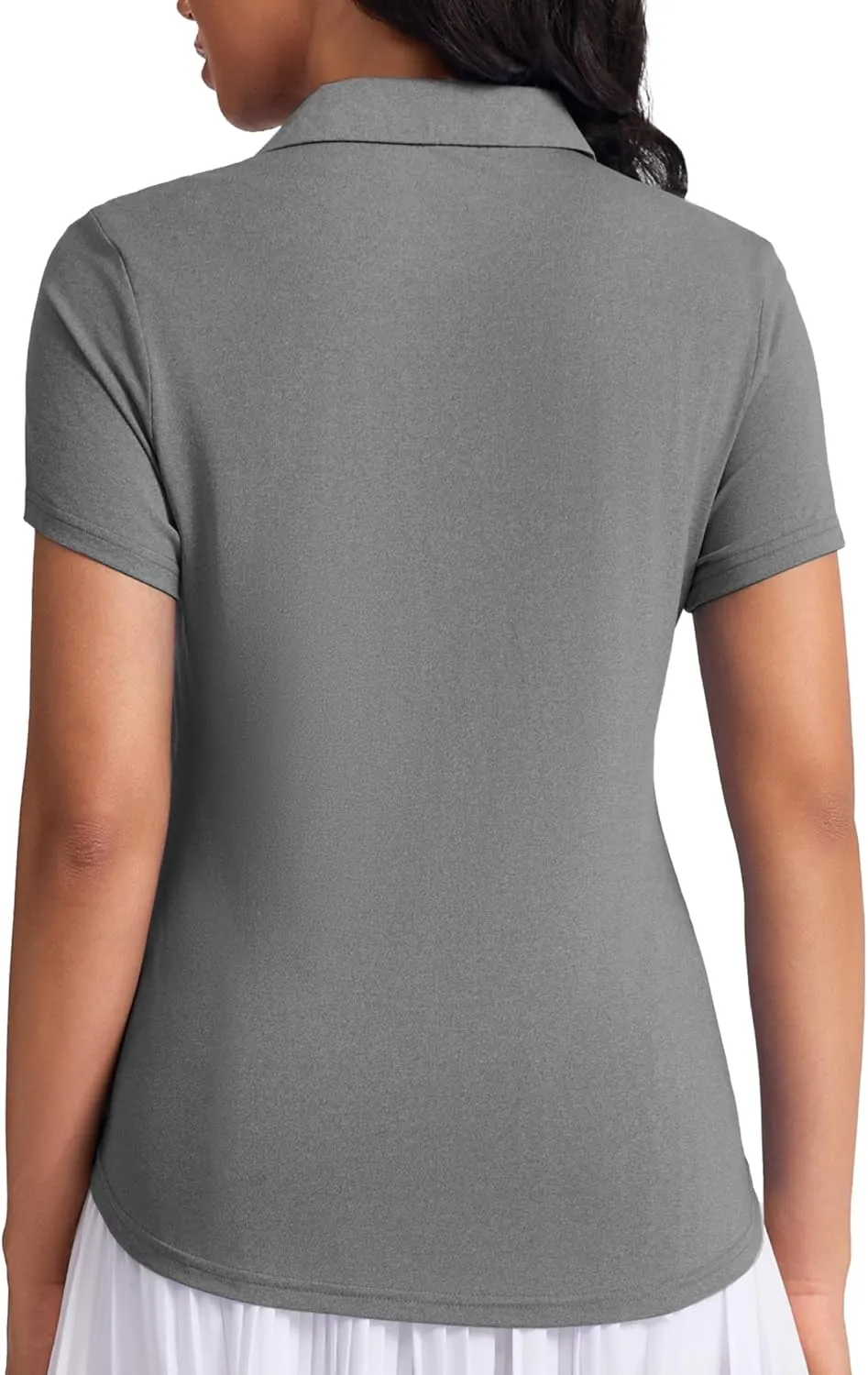 Women's Golf Tennis Shirts Short Sleeve Polo Collared V Neck Workout Tops UV Protection Lightweight Moisture Wicking Shirt