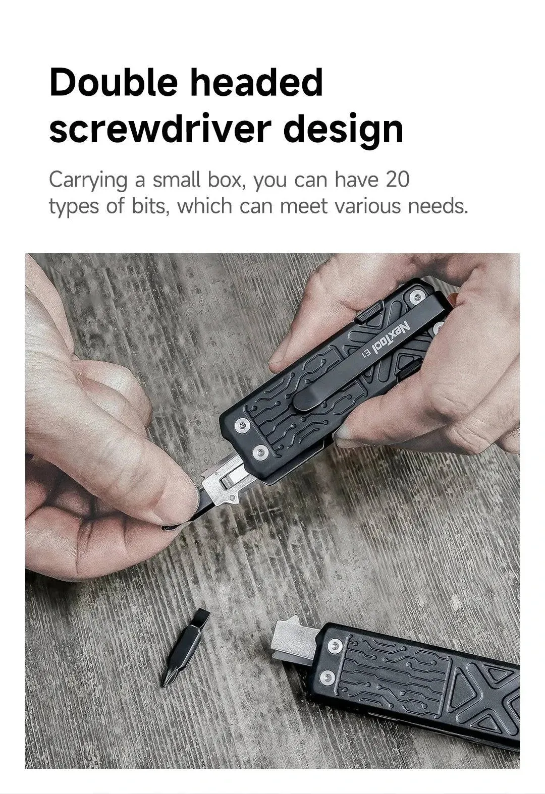 Xiaomi NexTool Hex Bit Accessory Kit 20 Types of Screwdriver Set for  Pocket Tools E1 Flagship Captain Hand Tools Multi-tool