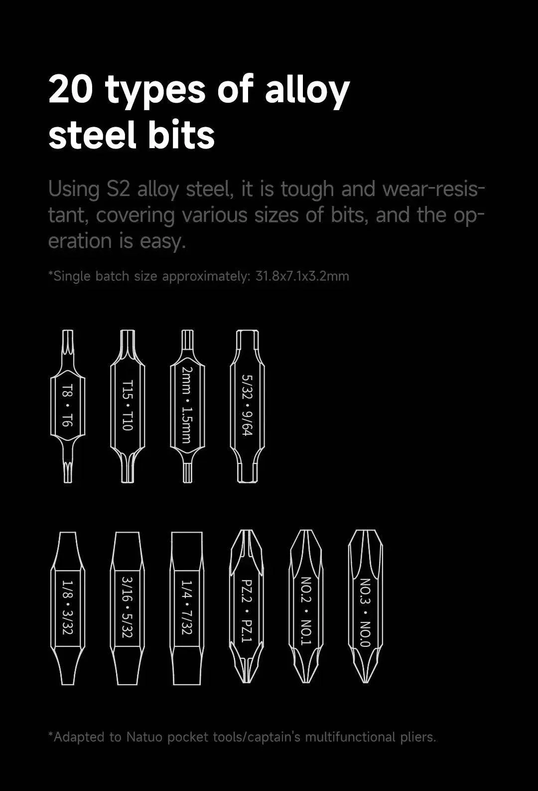 Xiaomi NexTool Hex Bit Accessory Kit 20 Types of Screwdriver Set for  Pocket Tools E1 Flagship Captain Hand Tools Multi-tool